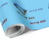 Schöner schöner Tag BROWN BLAU MANDALA Wrapping Geschenkpapier (Rolleneckpunkt)