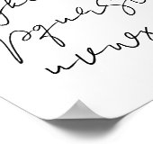 Schöner Schriftart Alphabet Test Poster (Ecke)