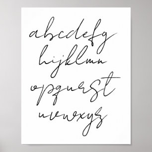 Schöner Schriftart Alphabet Test Poster