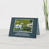 Schöner Schwan/ruhige Reflektion Karte (Vorderseite)