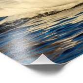 Schöner Schwan und blaues Wasser Fotodruck (Ecke)