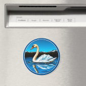 Schöner Schwanenvogel Magnet (In Situ (Geschirrspüler))