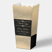 Schöner Schwarz-Gold-Glitzer Geschenkschachtel (Rückseite)