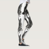 Schöner Schwarz-Weiß-Hirte Leggings (Rechts)