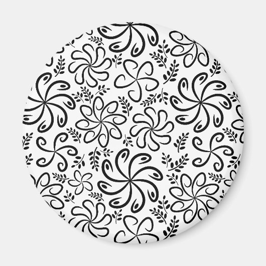 Schöner Schwarz-Weiß-Magnet Magnet (Vorne)