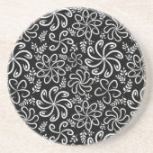 Schöner Schwarz-Weiß-Untersetzer Sandstein Untersetzer (Vorne)