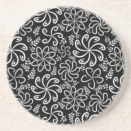 Schöner Schwarz-Weiß-Untersetzer Sandstein Untersetzer (Vorne)