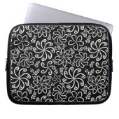 Schöner schwarz-weißer Laptop-Sieb Laptopschutzhülle (Vorderseite)