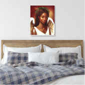 Schöner schwarzer Angel Leinwanddruck (Insitu (Schlafzimmer))