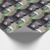 Schöner schwarzer Bär Geschenkpapier (Ecke)