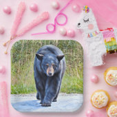 Schöner schwarzer Bär - Papierplatte Pappteller (Party)