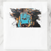 Schöner schwarzer Bär Rechteckiger Aufkleber (Tasche)