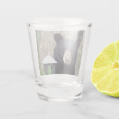 Schöner schwarzer Bär Schnapsglas (Rückseite)