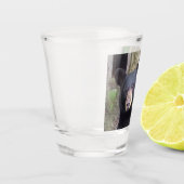 Schöner schwarzer Bär Schnapsglas (Links)