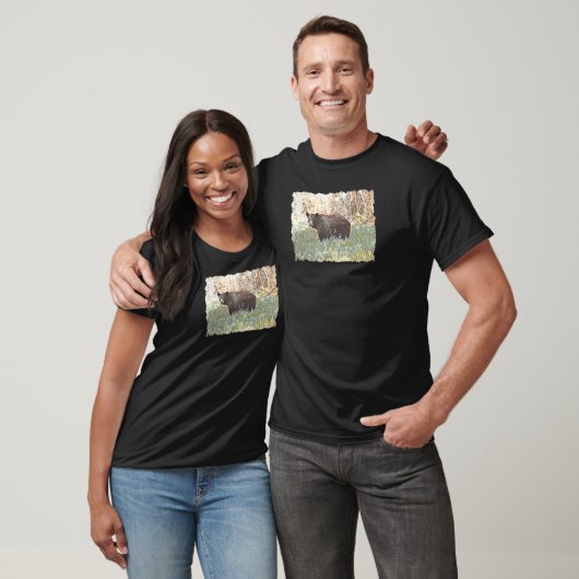 Schöner schwarzer Bär T-Shirt (Unisex)