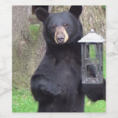 Schöner schwarzer Bär Weinetikett (Einzelnes Label)