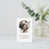 Schöner Schwarzer Frauenhaus Makeup Stylist Visitenkarte (Stehend Vorderseite)