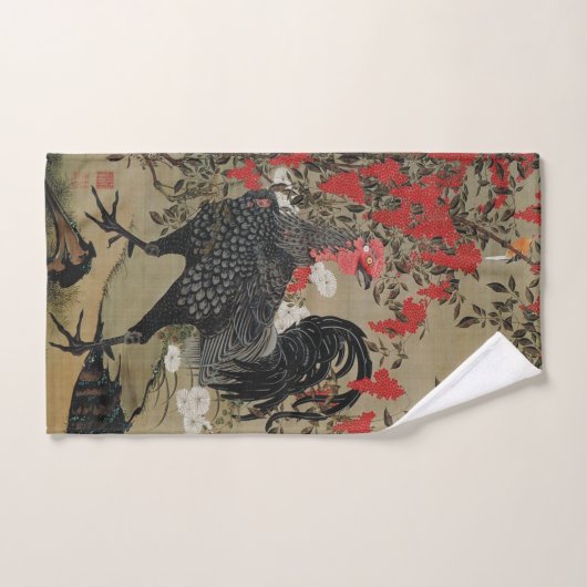 Schöner schwarzer Hahn Badhandtuch Set (Handtuch)