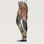Schöner schwarzer Hahn Leggings (Links)