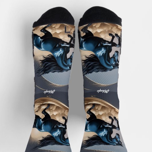 Schöner schwarzer Hengst Socken (Oben)