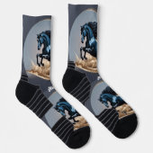 Schöner schwarzer Hengst Socken (Rechts)