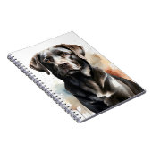 SCHÖNER SCHWARZER LABRADOR RETRIEVER HUND NOTIZBLOCK (Rechte Seite)