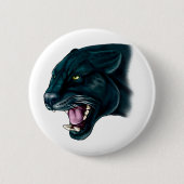 Schöner schwarzer Panther Button (Vorderseite)