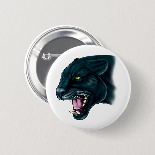 Schöner schwarzer Panther Button (Vorne & Hinten)