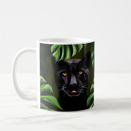 Schöner Schwarzer Panther Kaffeetasse (Links)