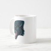 Schöner schwarzer Panther Kaffeetasse (Vorderseite Links)