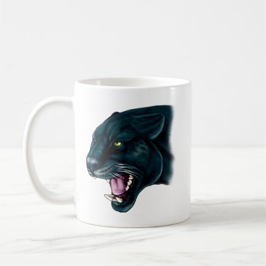 Schöner schwarzer Panther Kaffeetasse (Links)