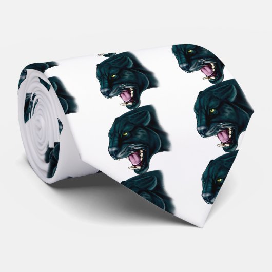 Schöner schwarzer Panther Krawatte (Gerollt)