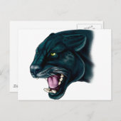 Schöner Schwarzer Panther Postkarte (Vorne/Hinten)