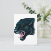 Schöner Schwarzer Panther Postkarte (Stehend Vorderseite)