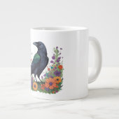 Schöner schwarzer Rabe Jumbo-Tasse (Vorderseite Rechts)