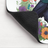 Schöner schwarzer Rabe Mousepad (Ecke)