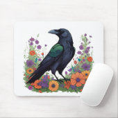 Schöner schwarzer Rabe Mousepad (Mit Mouse)