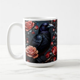 Schöner Schwarzer Rose Garten Kaffeetasse