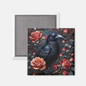 Schöner Schwarzer Rose Garten Magnet (Vorderseite/Rückseite)