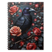 Schöner Schwarzer Rose Garten Notizblock (Vorderseite)