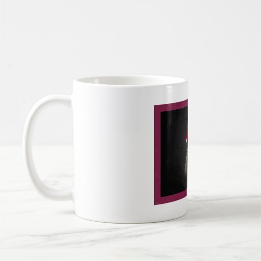 Schöner Schwarzer Schwan mit hellrotem Schnabel Kaffeetasse (Links)