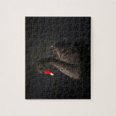 Schöner Schwarzer Schwan mit hellrotem Schnabel Puzzle (Vertikal)