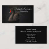 Schöner Schwarzer Schwan mit hellrotem Schnabel Visitenkarte (Vorne/Hinten)