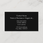 Schöner Schwarzer Schwan mit hellrotem Schnabel Visitenkarte (Rückseite)