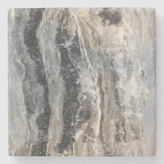 Schöner schwarzer u. Grau farbiger Steinuntersetzer (Vorderseite)