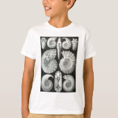 Schöner Schwarzweiss-Ammonitmusterentwurf T-Shirt (Vorderseite)