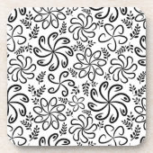 Schöner Schwarzweiss-Korken-Untersetzer Untersetzer (Vorderseite)