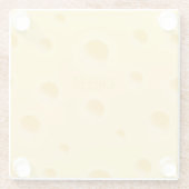 Schöner Schweizer Käse Whimsical Personalzable Glasuntersetzer (Rückseite)