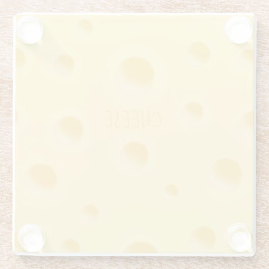 Schöner Schweizer Käse Whimsical Personalzable Glasuntersetzer (Rückseite)