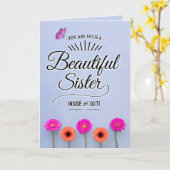 Schöner Schwester Geburtstag Karte (Gelbe Blume)